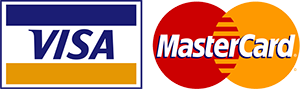We accept Visa and Mastercard We accept Visa and Mastercard
